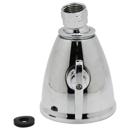 Thrifco Plumbing 6 Jet Adjustable Spray Brass Shower Head, Polished Chrome 4400135